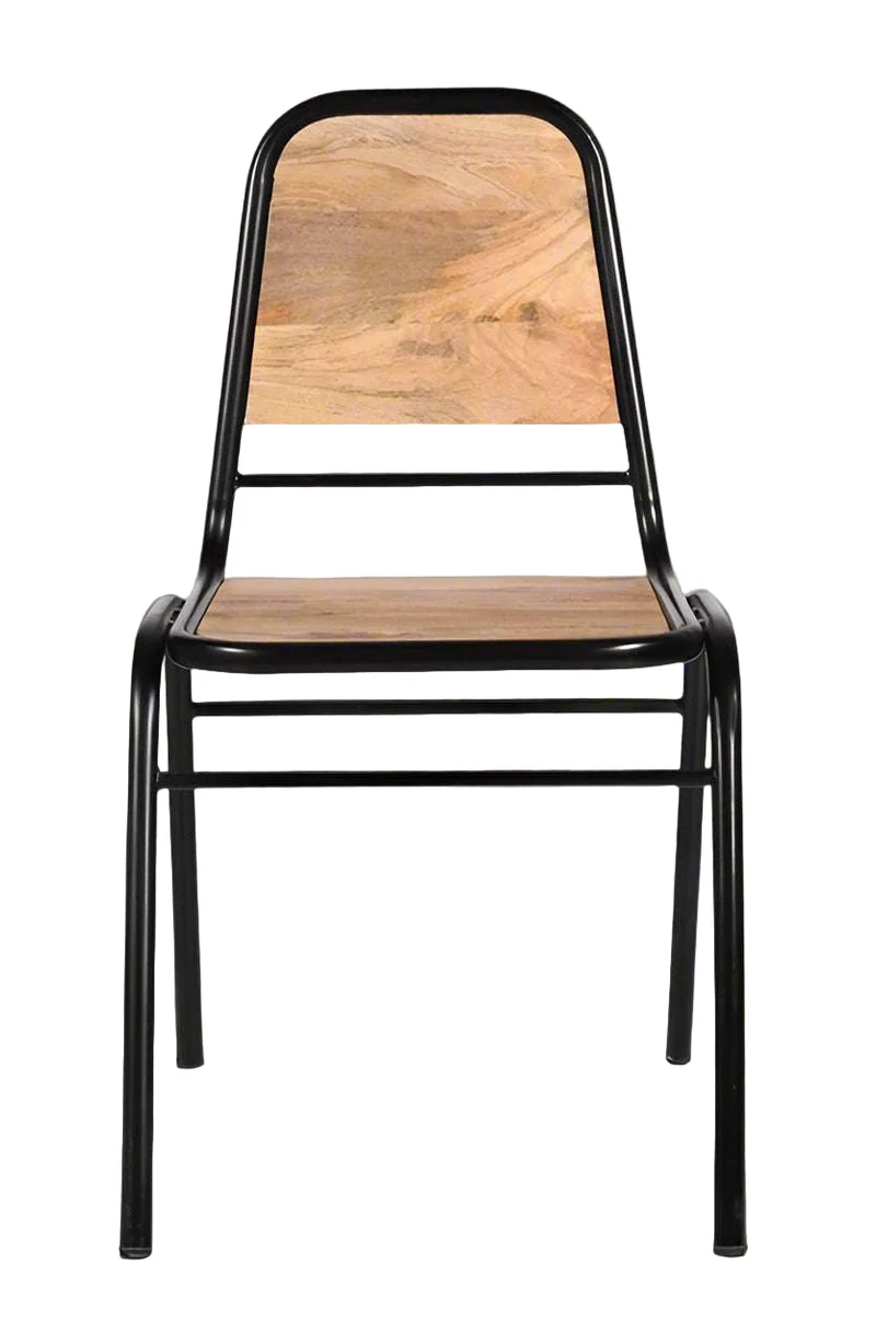 Pack 4 Sillas de comedor industrial madera Louri
