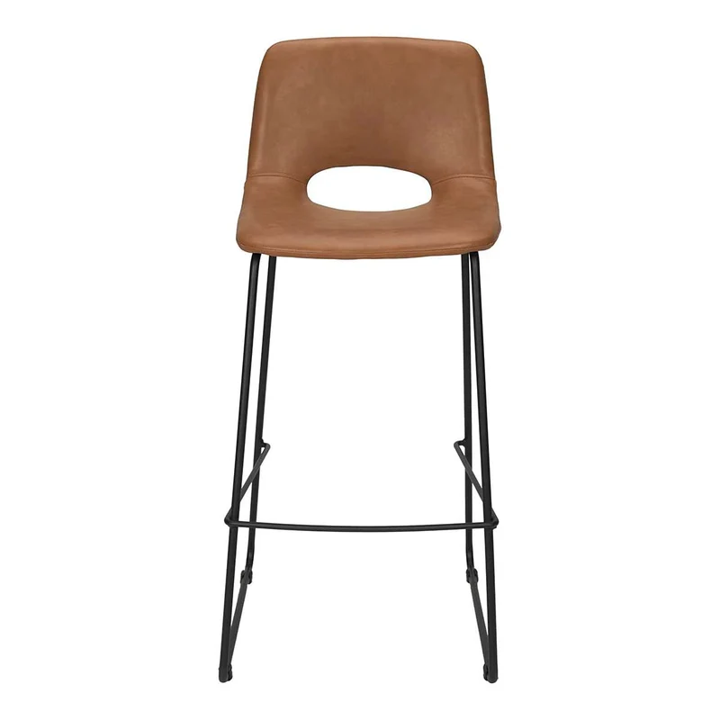 Pack 4 Taburetes de bar semipiel H75cms Lewis