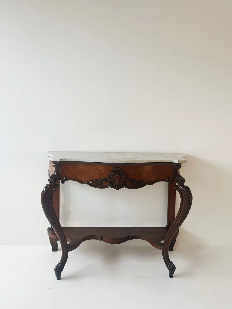 Antica Console Luigi Filippo in noce