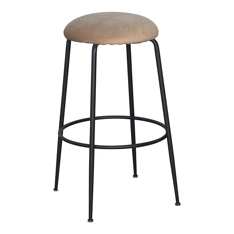 Taburete de bar H75cm Eloisse terciopelo beige