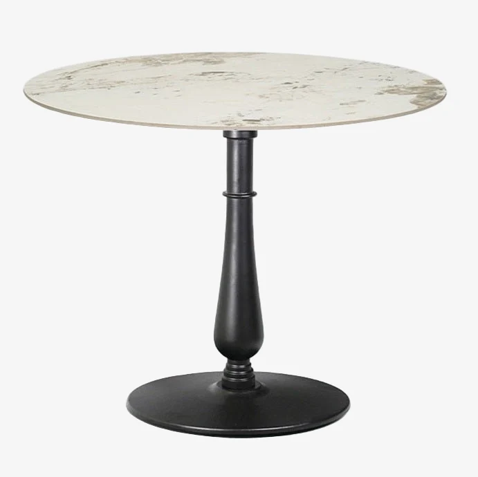 Mesa de comedor redonda de piedra sinterizada Tax