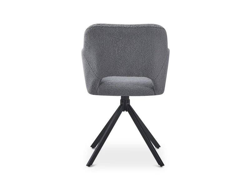 Set di 2 sedie girevoli di design in tessuto spugna CIEL grigio