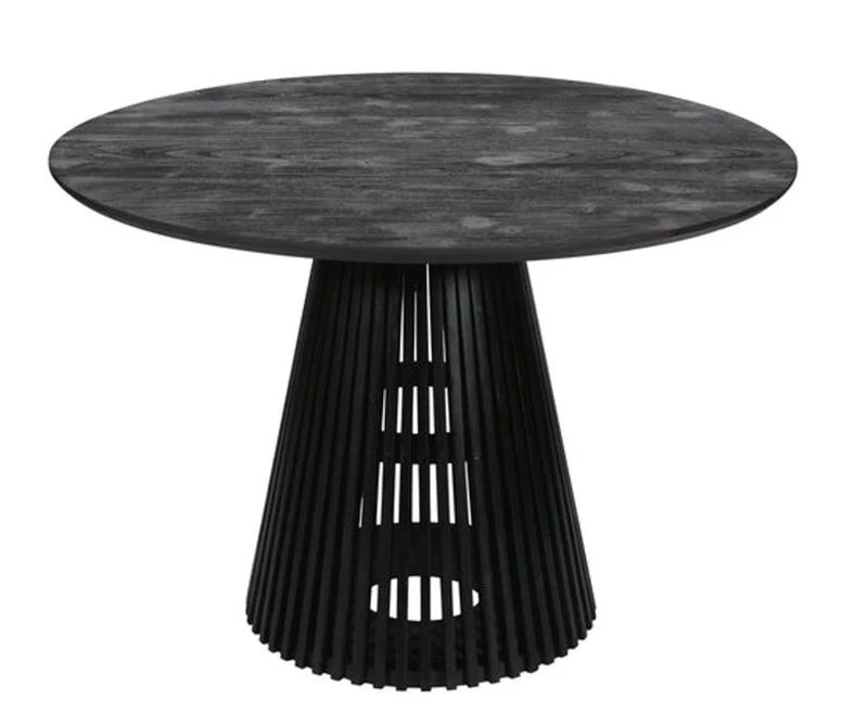 Mesa de comedor redonda madera acacia 120 cm