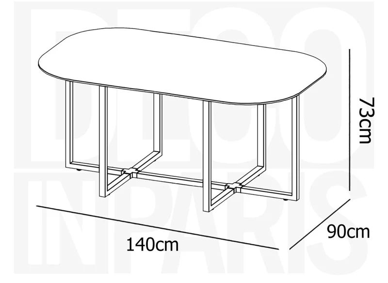 Set tavolo + 6 sedie da incasso grigie FLEN XL