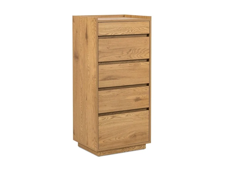 Cassettiera SACHA a 5 cassetti in legno color rovere
