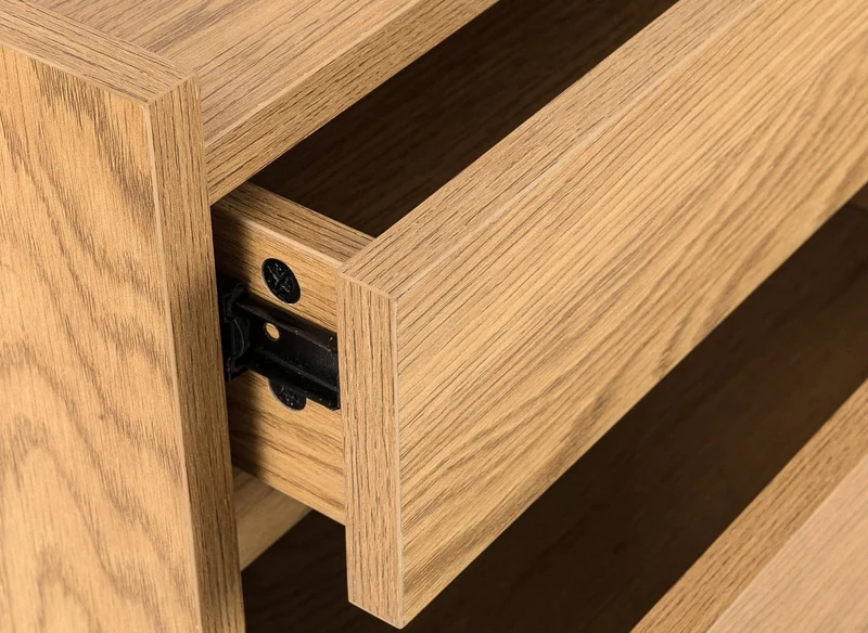 Cassettiera SACHA a 5 cassetti in legno color rovere