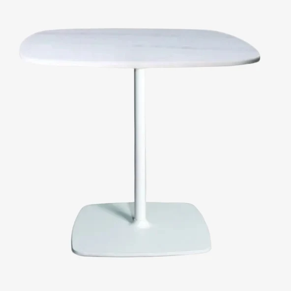 Mesa de bar piedra sinterizada Arpa blanco