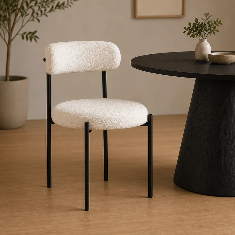 Silla de comedor Matis boucle