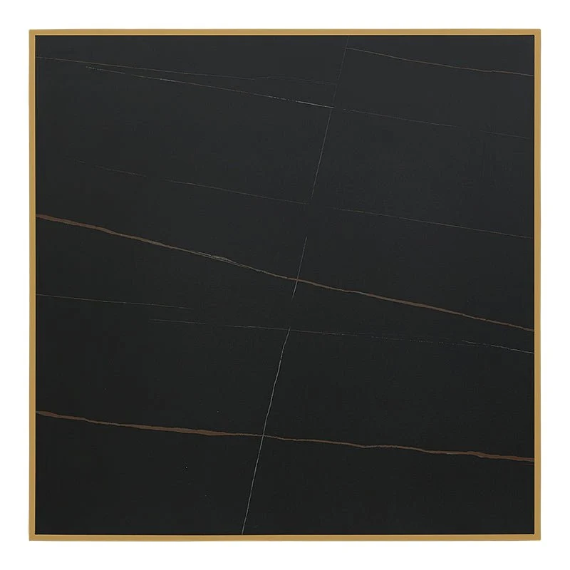 Mesa de bar inox dorado negro piedra sinterizada 70-80 cms