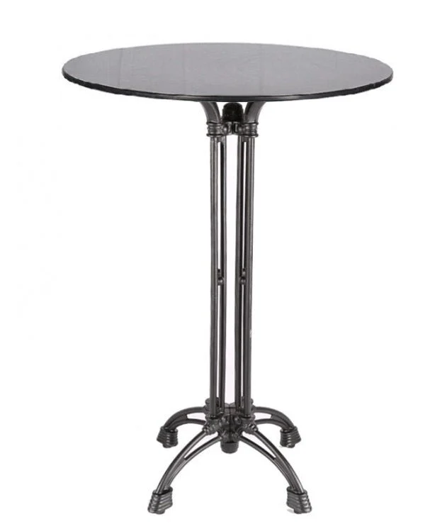 Mesa bar Shire 4 alta tapa mármol redondo 60cm