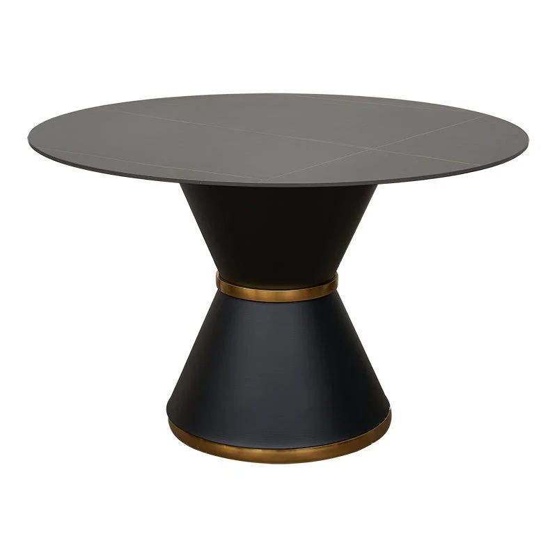 Mesa de comedor piedra sinterizada redonda 130cm Alia