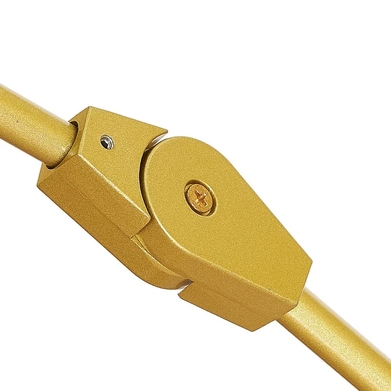 Lámpara de techo 6 brazos acero dorado y cristal oro Chandelier