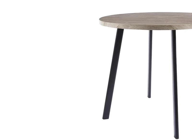 Set tavolo da pranzo in legno grigio chiaro con 4 sgabelli grigi IRINA