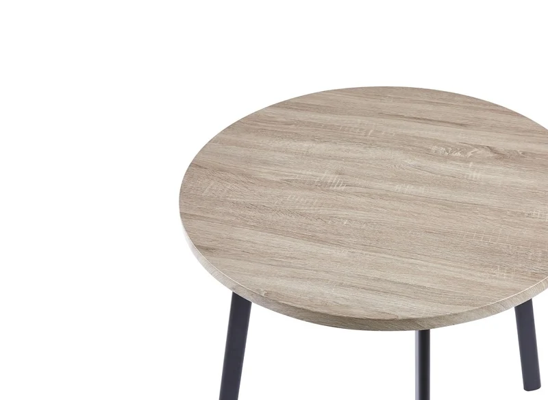 Set tavolo da pranzo in legno grigio chiaro con 4 sgabelli grigi IRINA