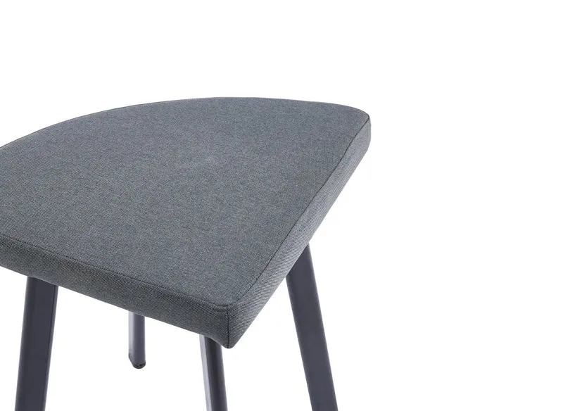 Set tavolo da pranzo in legno grigio chiaro con 4 sgabelli grigi IRINA