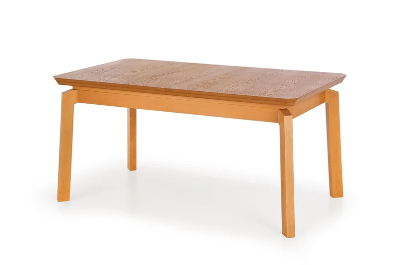 Tavolo allungabile in legno impiallacciato rovere con gambe in legno massello Rois 160x90 cm - allungabile fino a 250 cm