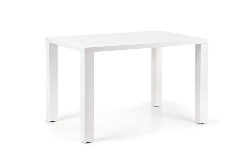 Tavolo allungabile in legno MDF laccato bianco e piedi in legno Ronald 120x80 cm - allungabile fino a 160 cm