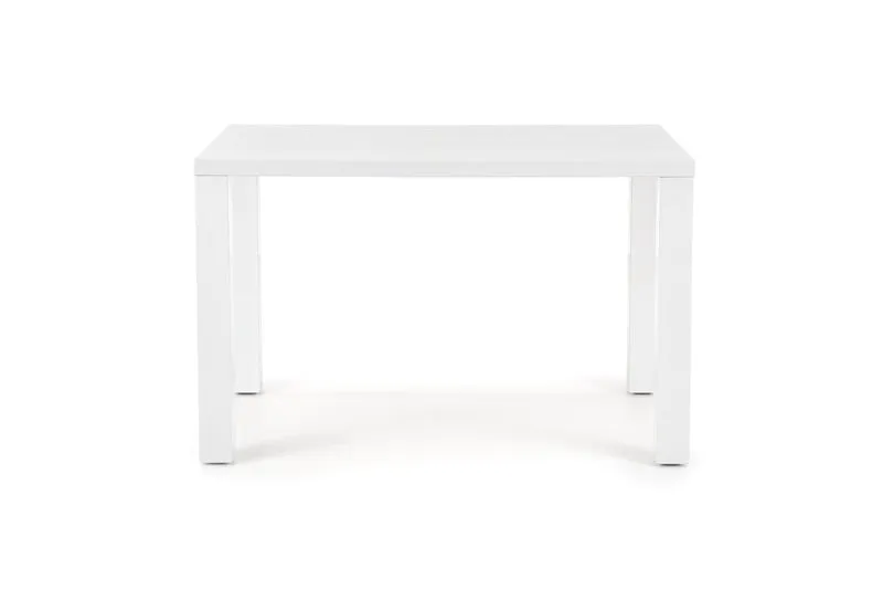 Tavolo allungabile in legno MDF laccato bianco e piedi in legno Ronald 120x80 cm - allungabile fino a 160 cm
