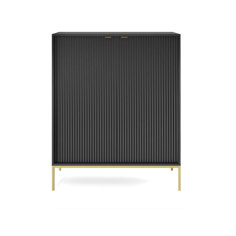 Credenza con piedi in metallo 2 ante in legno laminato Miseno 104x125 cm