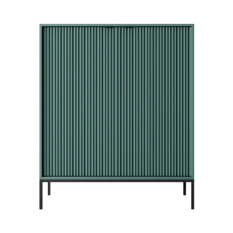 Credenza con piedi in metallo 2 ante in legno laminato Miseno 104x125 cm