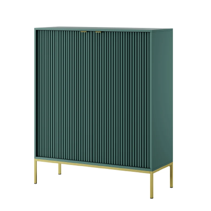 Credenza con piedi in metallo 2 ante in legno laminato Miseno 104x125 cm