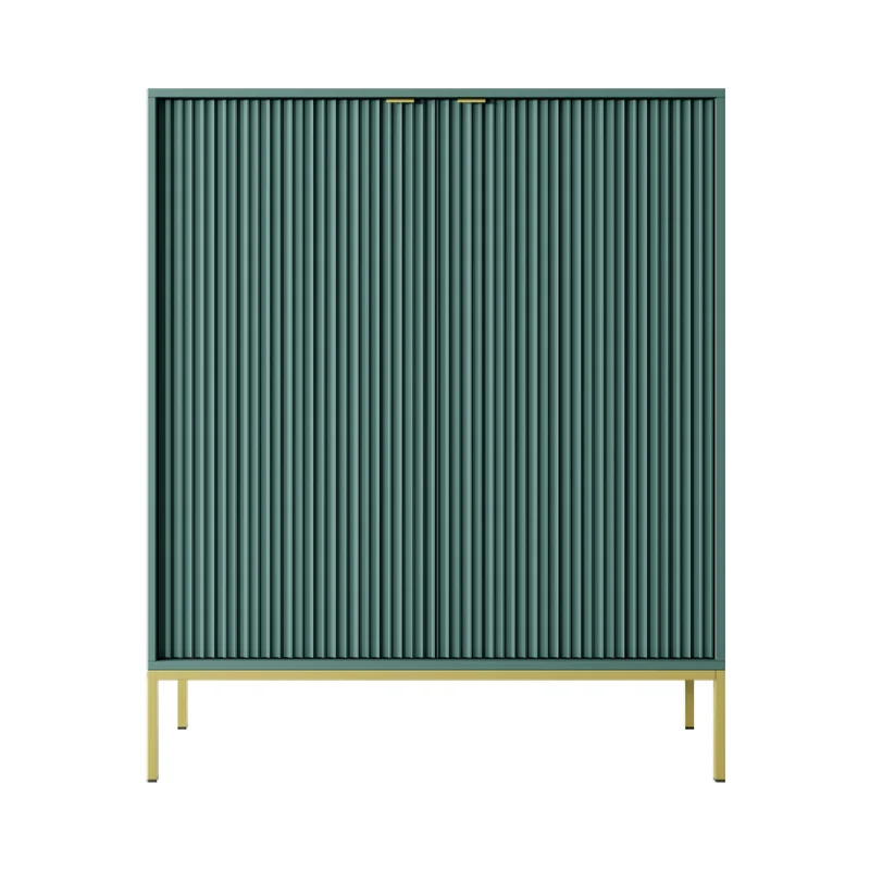 Credenza con piedi in metallo 2 ante in legno laminato Miseno 104x125 cm