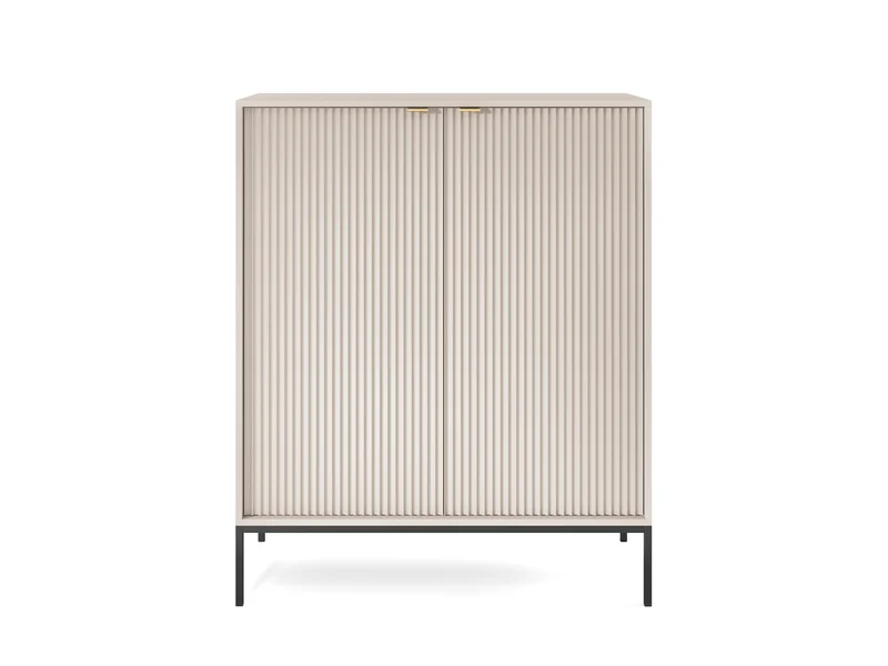 Credenza con piedi in metallo 2 ante in legno laminato Miseno 104x125 cm