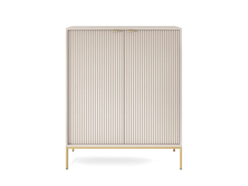 Credenza con piedi in metallo 2 ante in legno laminato Miseno 104x125 cm