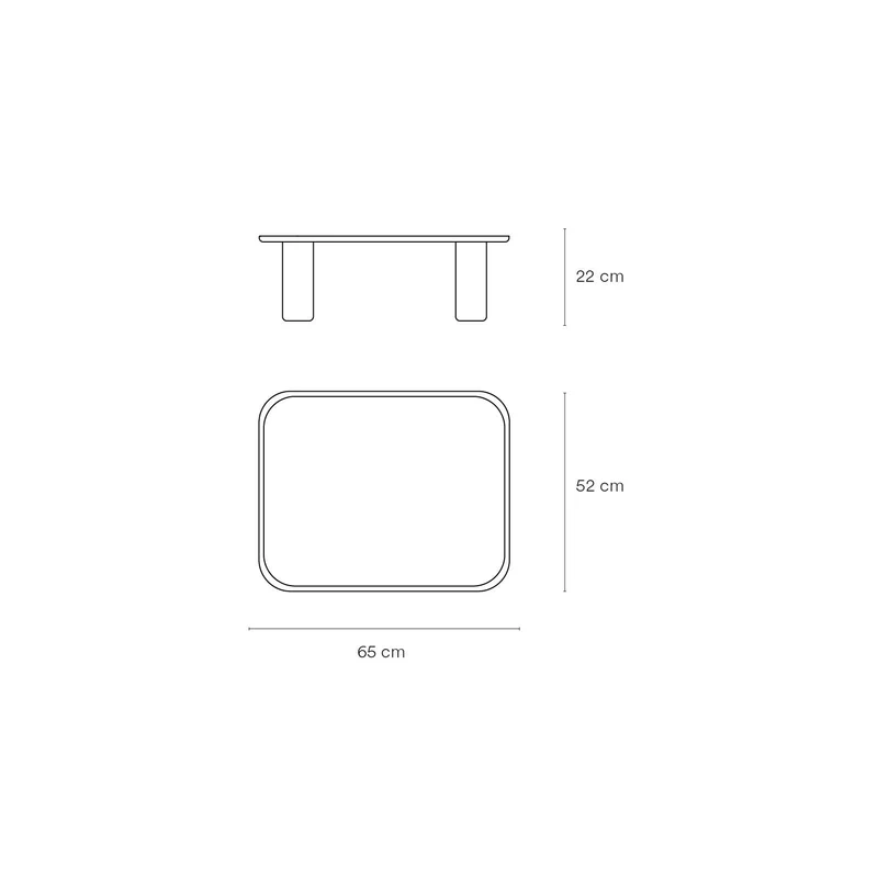 Set tavolini in legno naturale Nest di Teulat 79x79 h31 cm
