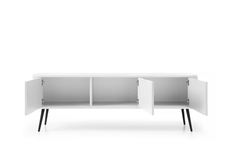 Mobile TV 3 ante con gambe in metallo Calisio 168x56 cm