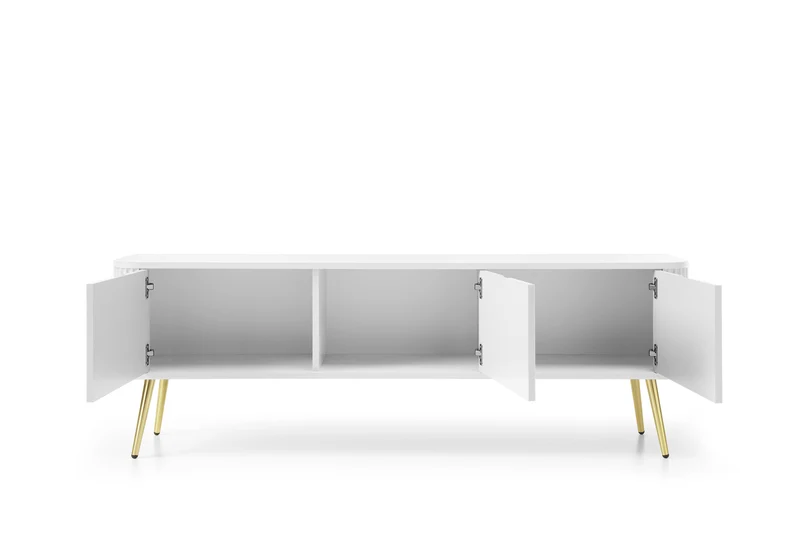 Mobile TV 3 ante con gambe in metallo Calisio 168x56 cm