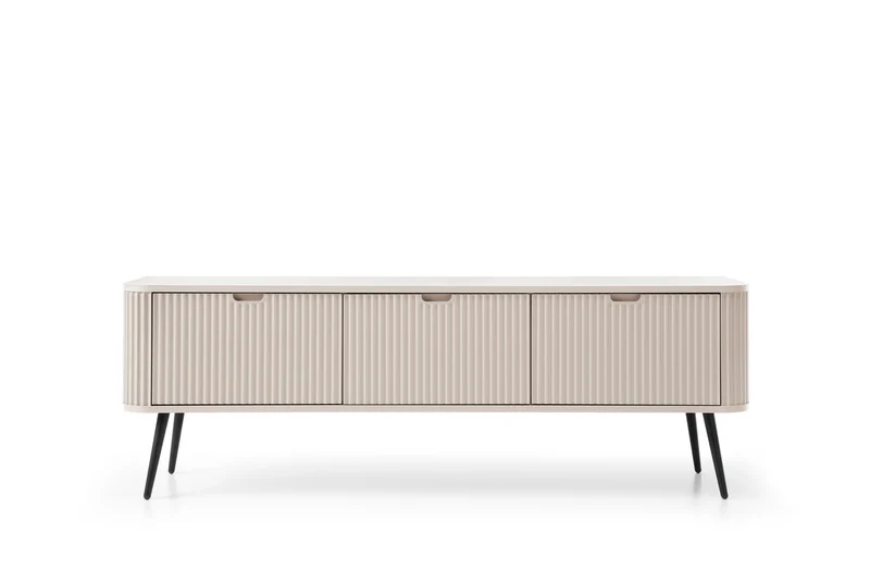 Mobile TV 3 ante con gambe in metallo Calisio 168x56 cm