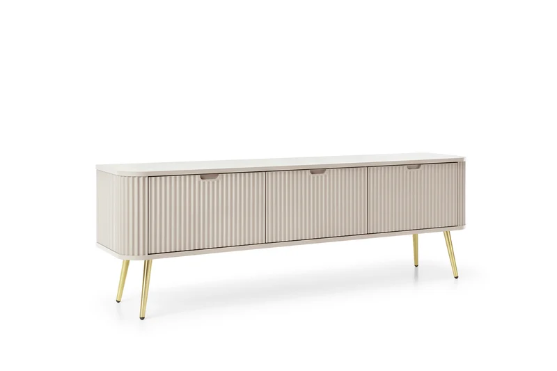 Mobile TV 3 ante con gambe in metallo Calisio 168x56 cm