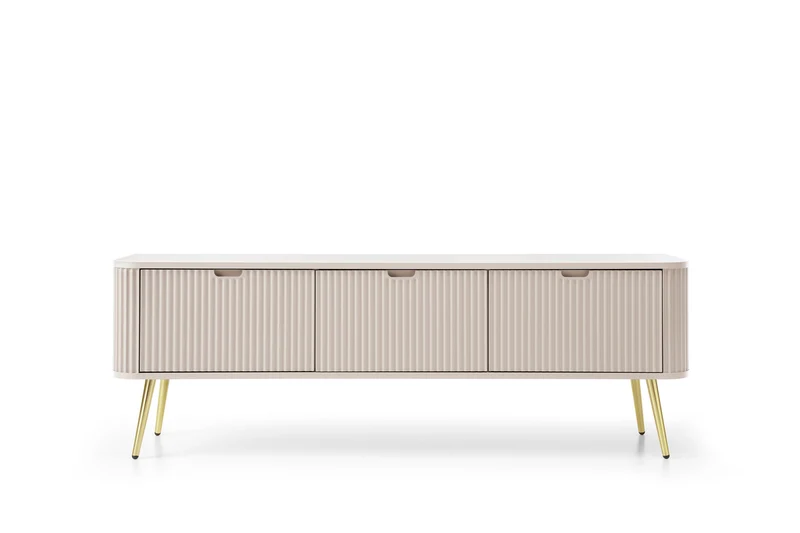 Mobile TV 3 ante con gambe in metallo Calisio 168x56 cm