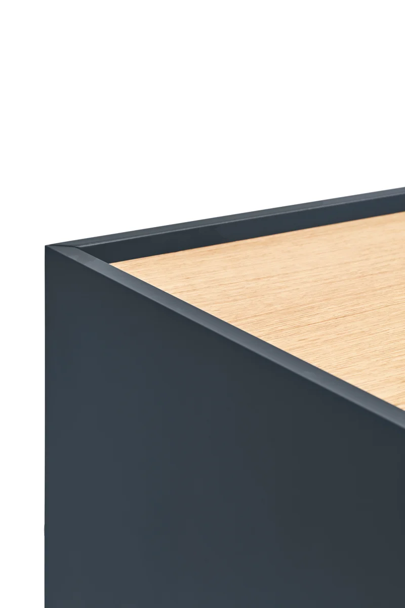 Consolle sospesa legno rovere e grigio antracite Otto 110x35 cm