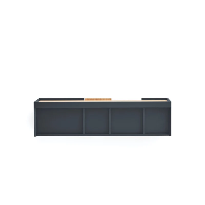 Consolle sospesa legno rovere e grigio antracite Otto 110x35 cm