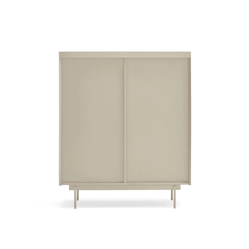 Credenza 2 ante 2 cassetti legno rovere e cashmere Otto di Teulat 100x120 cm