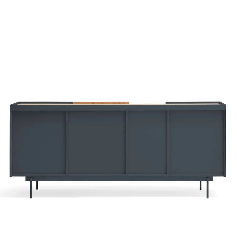 Madia 3 ante 3 cassetti legno rovere e grigio antracite Otto 180x78 cm