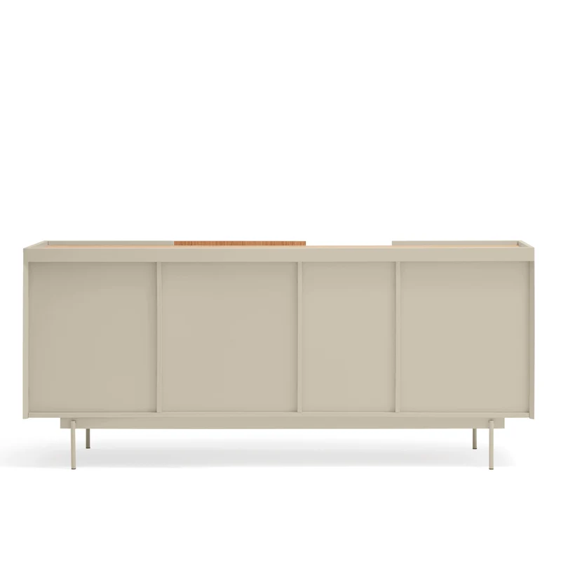 Madia 3 ante 3 cassetti legno rovere e cashmere Otto 180x78 cm