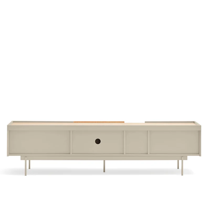 Mobile TV 2 ante 2 cassetti legno rovere e cashmere Otto 180x45 cm