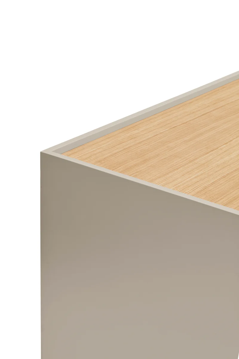 Mobile TV 2 ante 2 cassetti legno rovere e cashmere Otto 180x45 cm