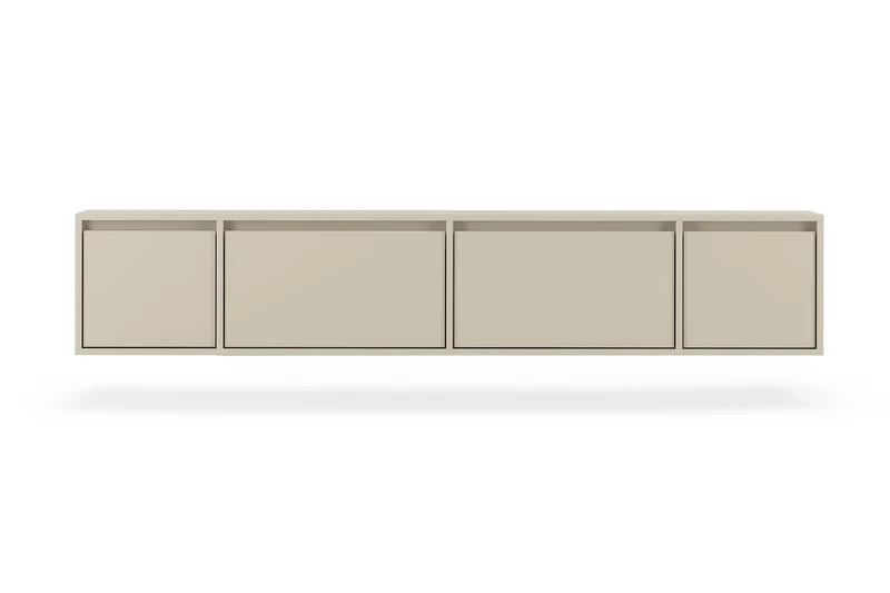 Mobile TV sospeso 4 ante in legno laminato Enha 180 x 39 cm