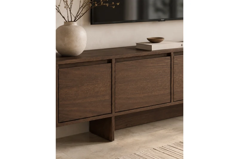 Mobile TV 4 ante in legno laminato Enha 180 x 39 cm