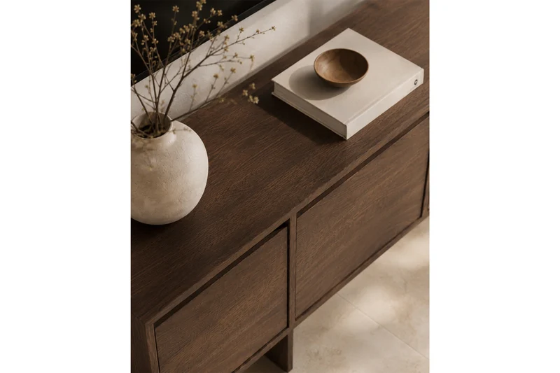 Mobile TV 4 ante in legno laminato Enha 180 x 39 cm