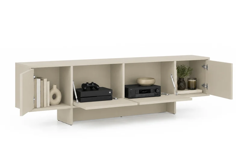 Mobile TV 4 ante in legno laminato Enha 180 x 39 cm