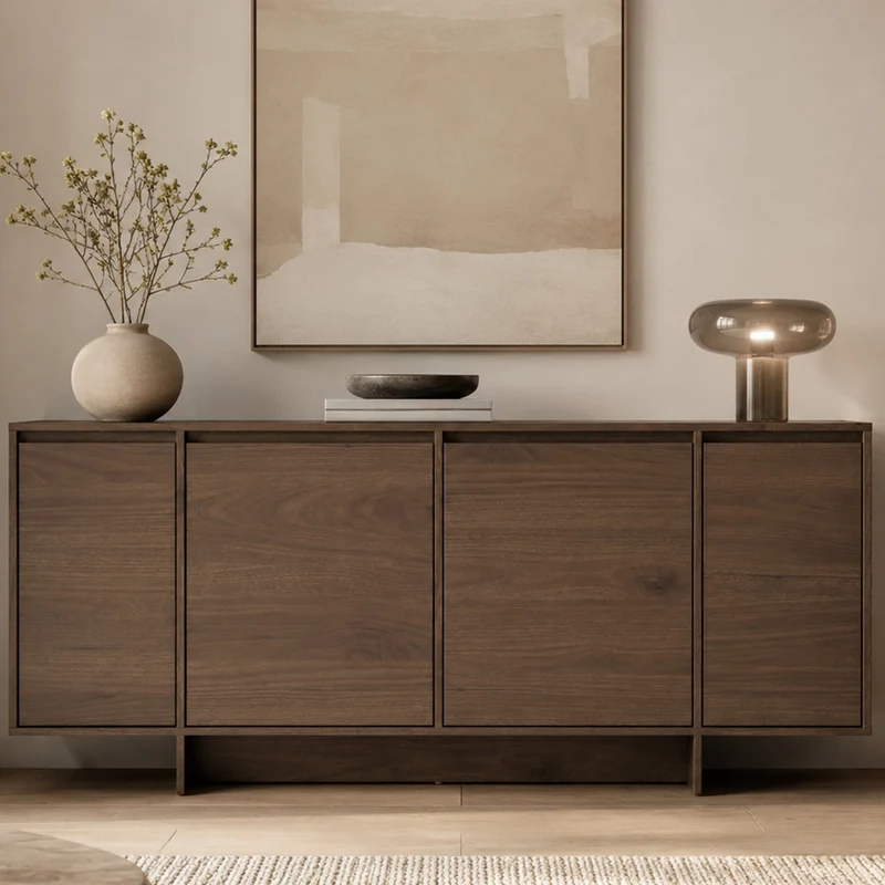 Madia 4 ante in legno laminato Enha 180 x 39 cm