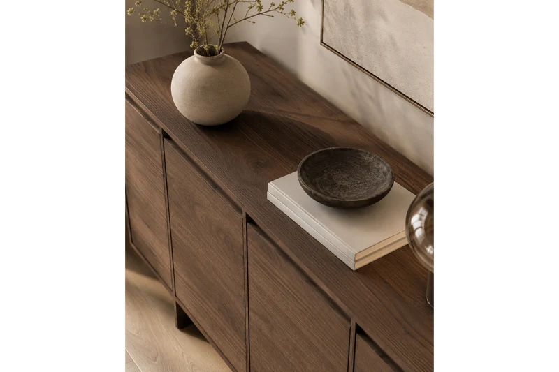 Madia 4 ante in legno laminato Enha 180 x 39 cm