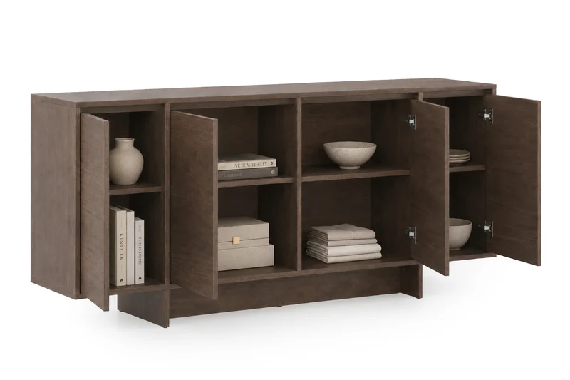 Madia 4 ante in legno laminato Enha 180 x 39 cm