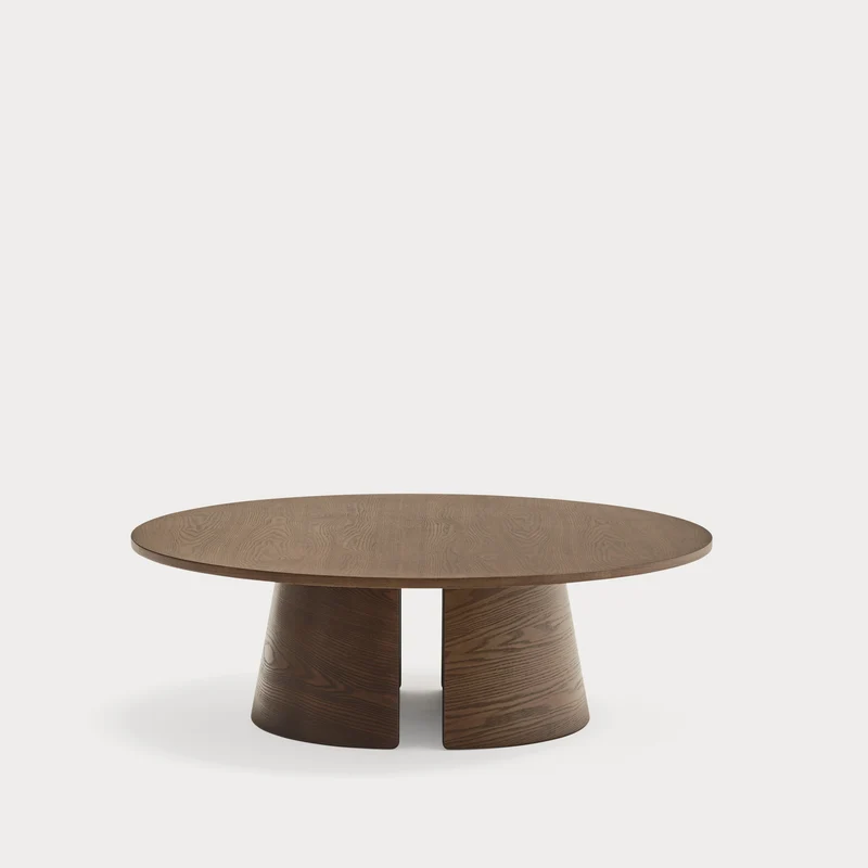 Tavolino basso tondo noce Cep di Teulat Ø110 h36 cm