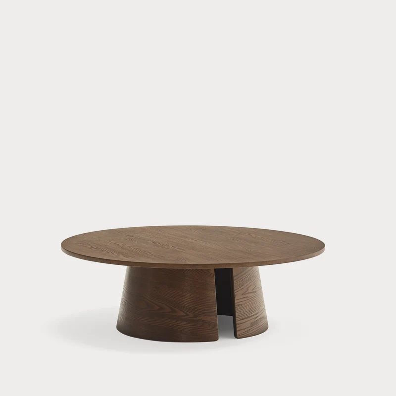 Tavolino basso tondo noce Cep di Teulat Ø110 h36 cm